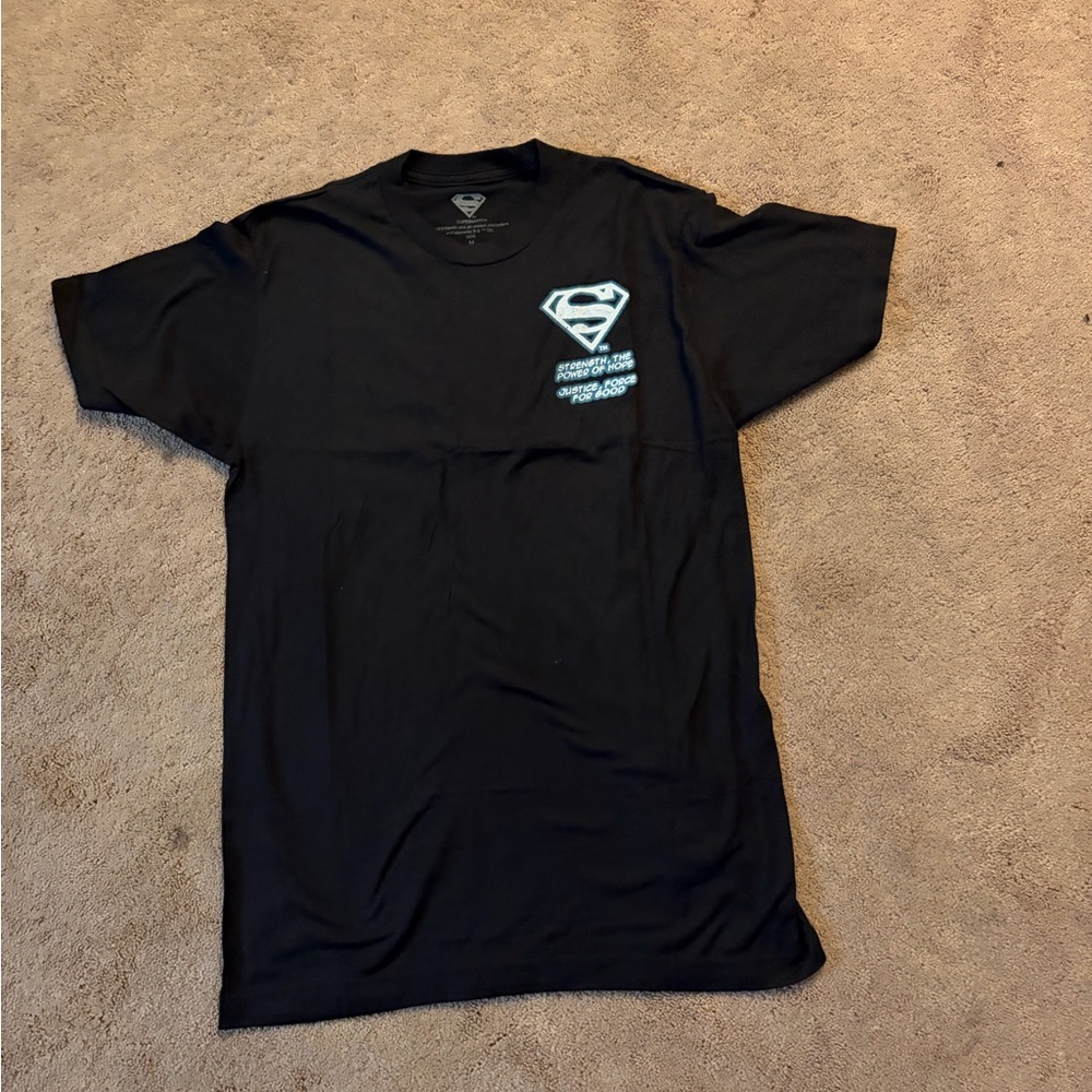 Black Graphic Superman Logo Men’s T-Shirt